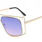 Sqaure Gold Clear Glasses Women Brand Sexy Sunglasses Clear Lens Hollow Chic Glasses Frame Geometry 
