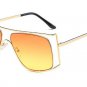 Sqaure Gold Clear Glasses Women Brand Sexy Sunglasses Clear Lens Hollow Chic Glasses Frame Geometry 