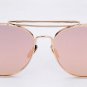 Round Sunglasses Women New Luxury Brand Designer Flat Top Mirror Pink Vintage Sunglasses Men Gafas d