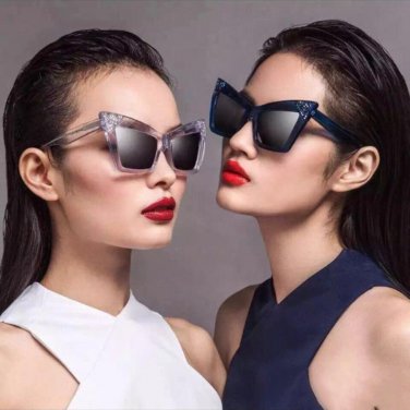 Occident Cat Eye Sunglasses Female Women Brand Designer Sun Glasses for Women New 2018 Style Oculos 