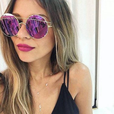 Luxury Brand Design Round Sunglasses Women Men Brand Designer Retro Steampunk Goggles Female Ladies 