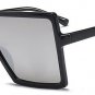 Oversized Sunglasses Women Square Flat Top White Black Big Ladies Shield Sun Glasses Female 2018 UV4