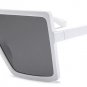 Oversized Sunglasses Women Square Flat Top White Black Big Ladies Shield Sun Glasses Female 2018 UV4