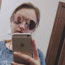 Sexy Cat Eye Sunglasses Women Fashion Coating Mirror Gradient Diamond Decoration Sun Glasses Female 