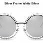 Sexy Cat Eye Sunglasses Women Fashion Coating Mirror Gradient Diamond Decoration Sun Glasses Female 