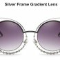 Sexy Cat Eye Sunglasses Women Fashion Coating Mirror Gradient Diamond Decoration Sun Glasses Female 