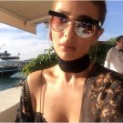 Oversized Round Sunglasses Women Vintage Clear blue pink yellow punk Rimless Sun Glasses Female male