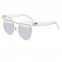 Oversized Round Sunglasses Women Vintage Clear blue pink yellow punk Rimless Sun Glasses Female male
