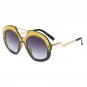 Big Frame Sunglasses Women Brand Designer Round Goggle Sun Glasses Ladies Luxury Pink Shades Gradien