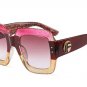 Brand Design Women Luxury Sunglasses Square Frame Female Oversized Sun Glasses Vintage Green Red Eye