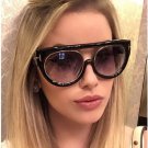 Fashion Black Matte Sunglasses Women Gradient Lens Brand Design Oversize Sun Glasses For Woman uv400