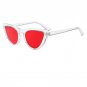 Women Small Cat Eye Red Sunglasses Newest Luxury Brand Black White Cateye Sun Glasses Ladies One Pie