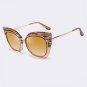 High Quality Women Cat Eye Sunglasses Fashion Style Reflective Mirror Sunglasses Metal Frame Glasses