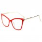 Fashion Design Women Plain Glasses Classic Vintage Frame Cat Eye Style Clear Lens Alloy Legs Reading