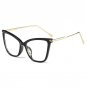Fashion Design Women Plain Glasses Classic Vintage Frame Cat Eye Style Clear Lens Alloy Legs Reading