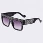 High Quality Square Sunglasses Fashion Luxury Brand Designer Diamond Flat Sun Glasses Vintage Goggle