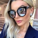 Fashion Design Women Sunglasses Cat Eye Sun Glasses Gradient Lens Crystal Printed Legs Vintage Shade