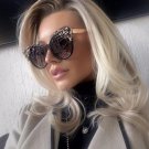 Cat Eye Sunglasses Women Luxury Diamond Decoration Reflective Coating Mirrors Shades UV400 Protectio