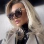 Cat Eye Sunglasses Women Luxury Diamond Decoration Reflective Coating Mirrors Shades UV400 Protectio