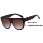 Sunglasses Fashion Women Flat Top Oversize Shield Shape Glasses Brand Design Vintage Sun glasses UV4
