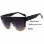 Sunglasses Fashion Women Flat Top Oversize Shield Shape Glasses Brand Design Vintage Sun glasses UV4