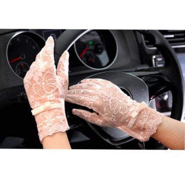 Spring and Summer Women Vintage Sunscreen Sexy Lace Gloves Lady anti-uv Gloves Female driving outdoo