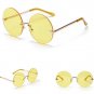 Women Sunglasses Arrow round metal sunglasses Transparent Clear Lenses Glasses Vintage Oversize Sung