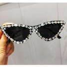sunglasses women sexy retro cat eye Sunglasses small Red black 2018 triangle vintage Luxury diamond 