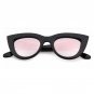 CatEye Sunglasses For Women Pink Mirror Shades Female Sun Glasses Black White Coating Cateye Aviatio