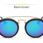 Double Bridge Round Sunglasses Women Men Fashion Aviation Mirror Sun glasses