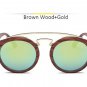 Double Bridge Round Sunglasses Women Men Fashion Aviation Mirror Sun glasses