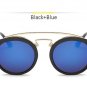 Double Bridge Round Sunglasses Women Men Fashion Aviation Mirror Sun glasses