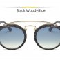 Double Bridge Round Sunglasses Women Men Fashion Aviation Mirror Sun glasses
