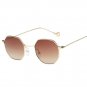 Womens Men Fashion Metal Irregularity Frame Glasses Brand Classic Sunglasses