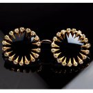 designer sunglasses Cool Fashion rivet steampunk Sun glasses Rhinestone Round Women Sunglasses Uniqu
