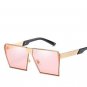 Vintage Oversized Square Sunglasses Women Brand Designer Rimless Sunglass Female Sun Glasses For Wom