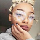 Luxury Clear Rimless Sunglasses Women Brand Designer Retro Vintage Points Summer Style Sun Glasses W
