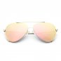 Luxury Flat Lens Mirror aviator Sunglasses Women Brand Designer Retro Metal Frame Sun Glasses For Wo
