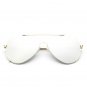 Luxury Flat Lens Mirror aviator Sunglasses Women Brand Designer Retro Metal Frame Sun Glasses For Wo