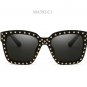 Classic Sunglasses Women Steampunk Brand Designer Rivets Decoration Acetate Frame Mirror lens Sun Gl