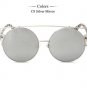 Top Quality Alloy Frame Sunglasses Women Classic Reflective Coating Brand Design Vintage Round Sun G