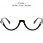 New Semi- Rimless Women Eyeglasses Frame Brand Designer Luxury Cat Eye Glasses Clear Lens eyewear fr