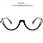 New Semi- Rimless Women Eyeglasses Frame Brand Designer Luxury Cat Eye Glasses Clear Lens eyewear fr