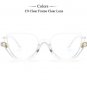 New Semi- Rimless Women Eyeglasses Frame Brand Designer Luxury Cat Eye Glasses Clear Lens eyewear fr