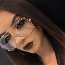 Vintage Lady Sun Glasses Women Mirror Sunglasses Eyewear Transparent Lens Brand Designer CandisGY Fa