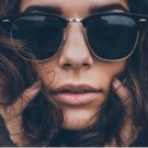 Male Female Shades Vintage Small Men Women UV Protect Rays Rivet Classic Half Rims Frame Mirror Fash