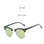 Male Female Shades Vintage Small Men Women UV Protect Rays Rivet Classic Half Rims Frame Mirror Fash