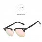 Male Female Shades Vintage Small Men Women UV Protect Rays Rivet Classic Half Rims Frame Mirror Fash