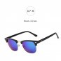 Male Female Shades Vintage Small Men Women UV Protect Rays Rivet Classic Half Rims Frame Mirror Fash