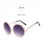Lady Fashion Brand Designer Mirror Sun Glasses Female Hot Big Size Round Women Sunglasses